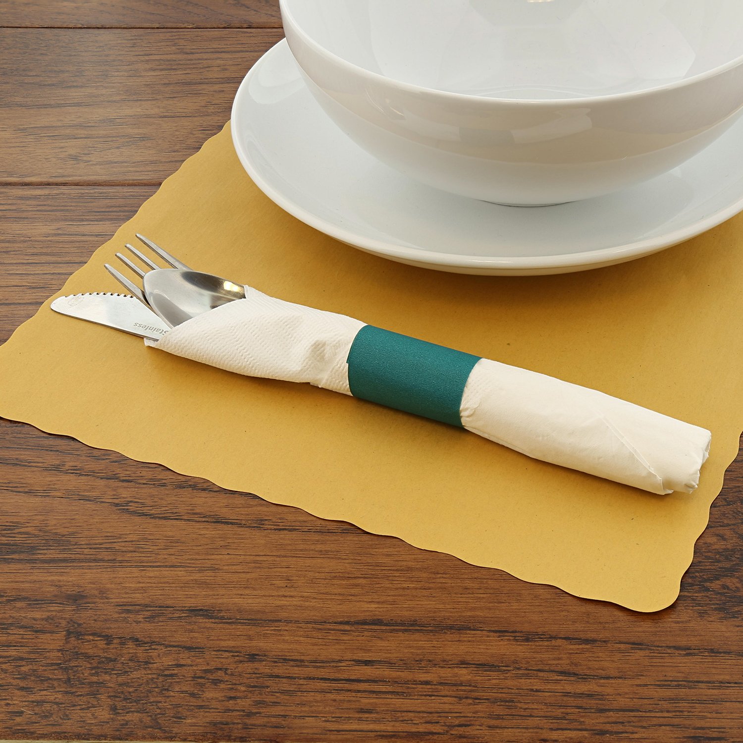 Premium Royal Hunter Green Napkin Bands with Self-Sealing Glue - Strong Bond Paper Construction - Case of 20,000 - Perfect for Weddings, Catering Events & Restaurant Table Settings