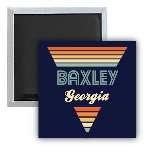 Baxley Georgia Retro Fridge Magnet 2.5 x 2.5 Inch - Vintage Souvenir for Refrigerator, Office, Home Decor & Travel Memories
