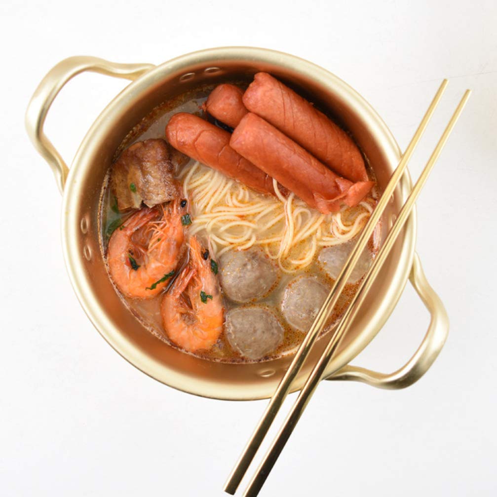 **DOITOOL Korean Instant Noodle Pot – Mini Ramen & Stew Pot with Double Handles, Non-Stick, Multi-Functional for Quick Meals, Dorm Cooking, and Hot Pot at Home**