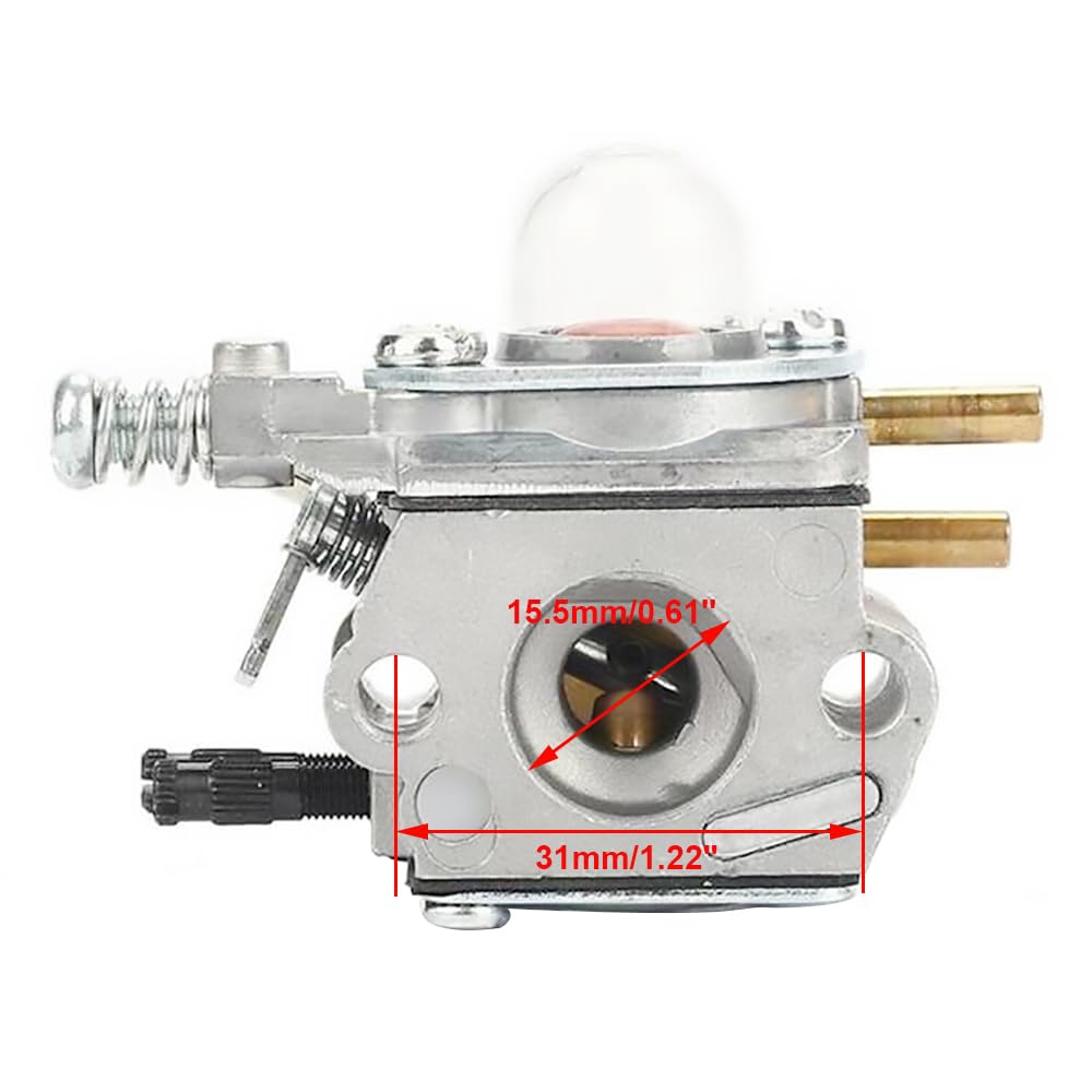Realman Carburetor Kit Replacement for Echo HC-1500 HC-1600 HC-1800 HC-2000 HC-2400 HC-2410 Hedge Trimmer - Compatible with Zama C1U-K45 C1U-K51 - Perfect for Lawn Care and Landscaping Maintenance
