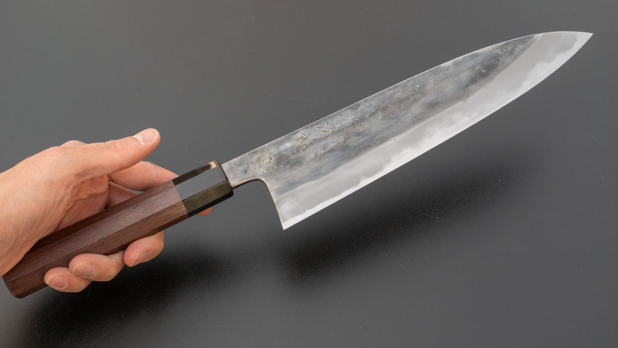 Premium Jiro Tsuchime Wa Gyuto 240mm Japanese Chef Knife with Taihei Tagayasan Handle (#104) - Perfect for Professional Chefs & Home Cooking Enthusiasts