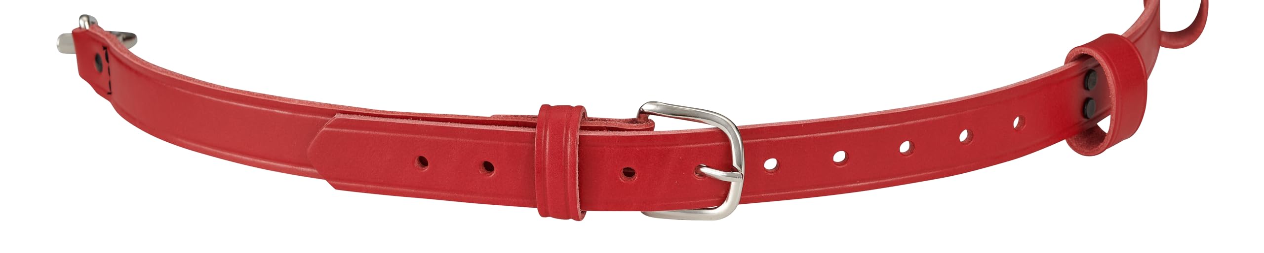 Firefighter Red Leather Wallet with Chrome Hardware - Perfect Fit Shield Design & Radio Strap for First Responders | Ideal for Duty Use, Everyday Carry & Fire Station Gifts
