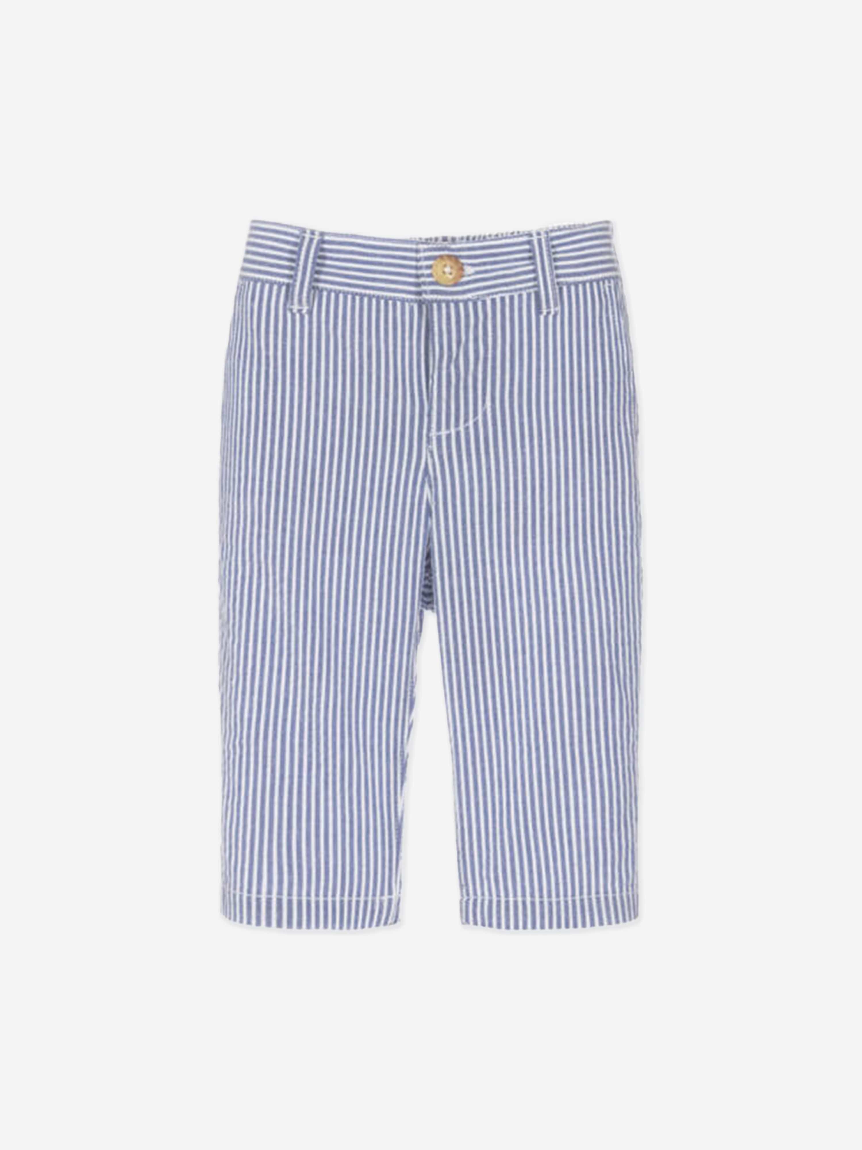 Baby Boys Blue Trouser Set - Soft & Comfortable Cotton Pants for Infants & Toddlers - Perfect for Playtime, Daycare & Casual Outings