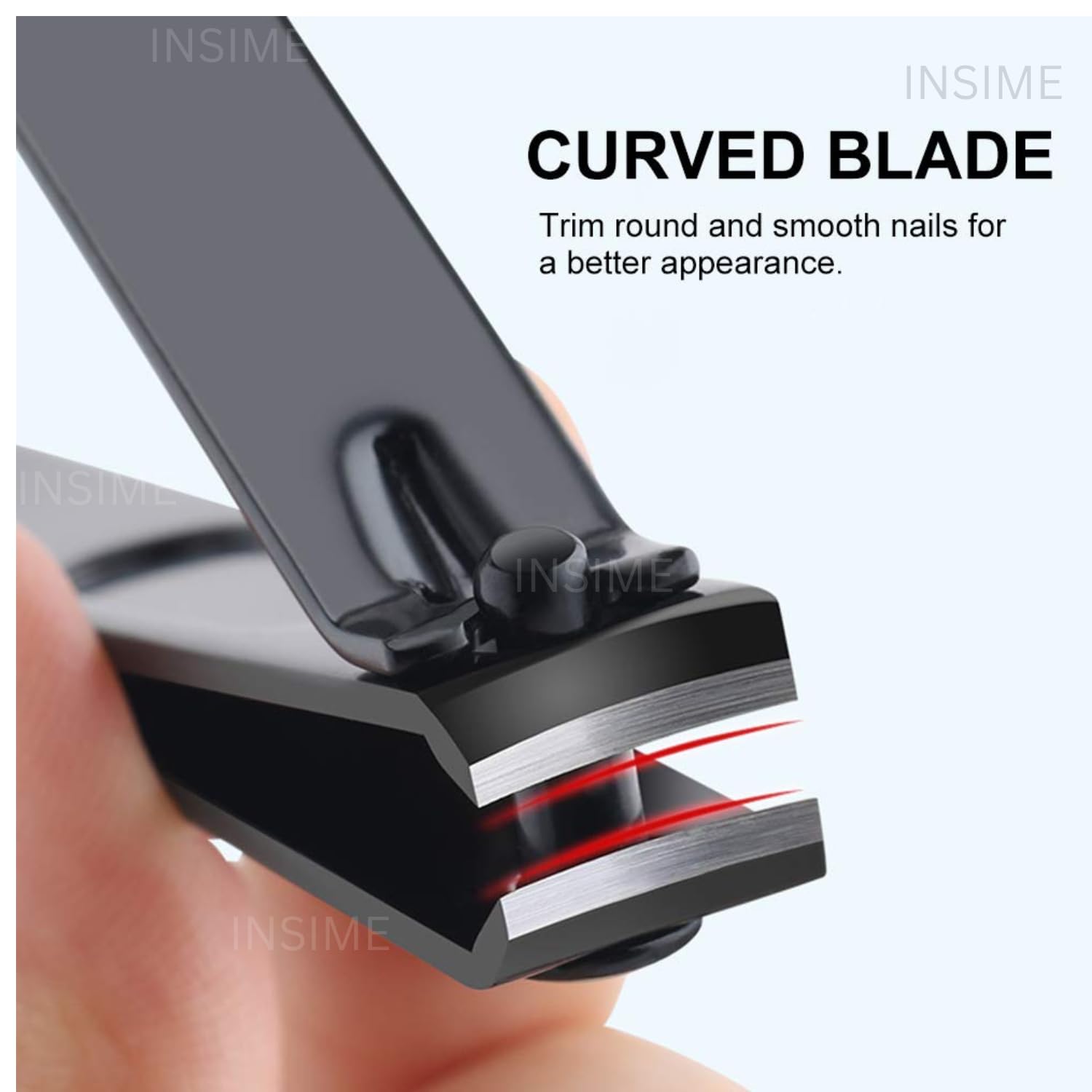 INSIME Professional Nail Clipper Set - Stainless Steel Toe & Finger Nail Clippers for Men & Women - Perfect for Home, Travel & Pedicure Care