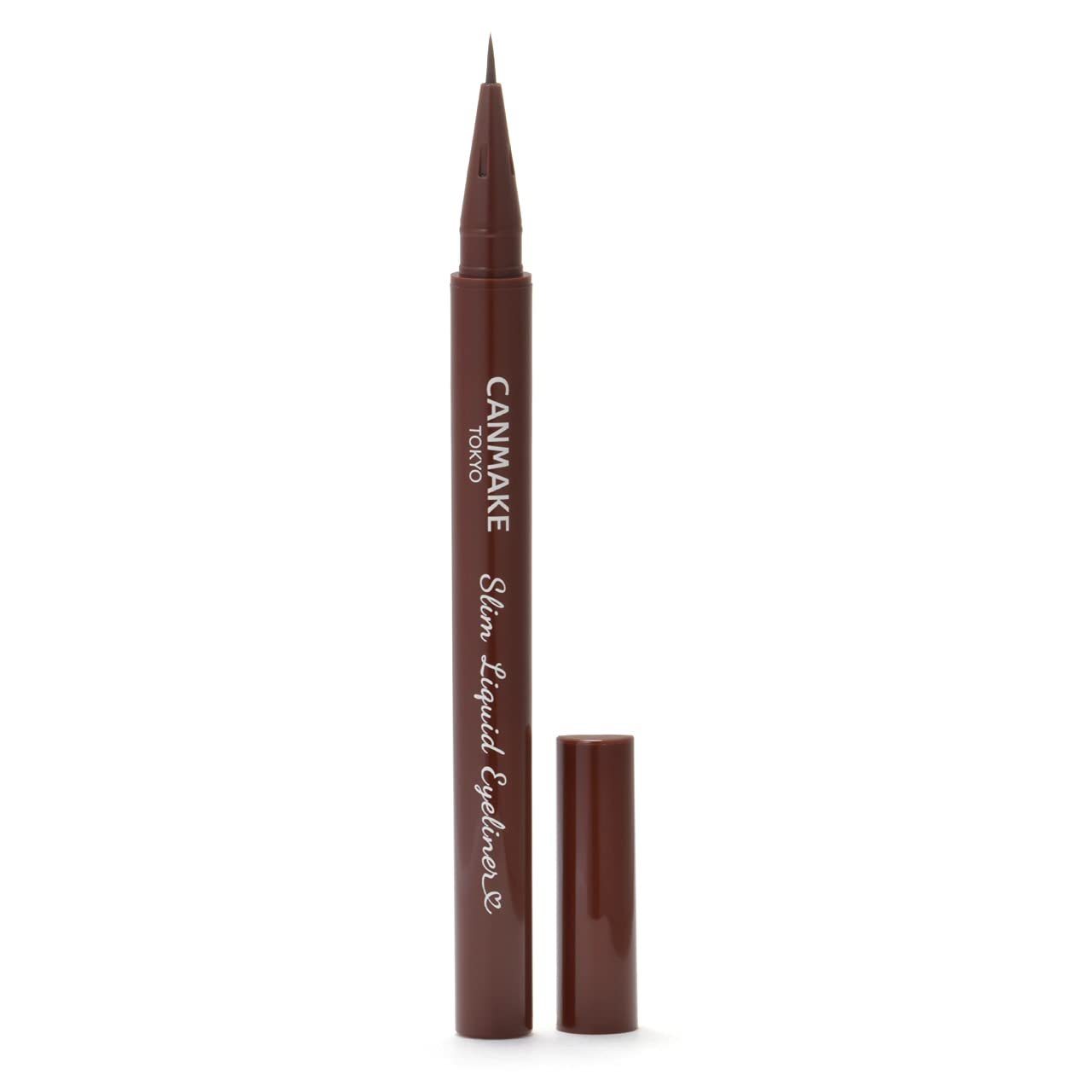 Canmake Waterproof Slim Liquid Eyeliner - Long Lasting Smudge Proof Brown Eyeliner for Precise Lines | Perfect for Everyday Makeup & Special Occasions