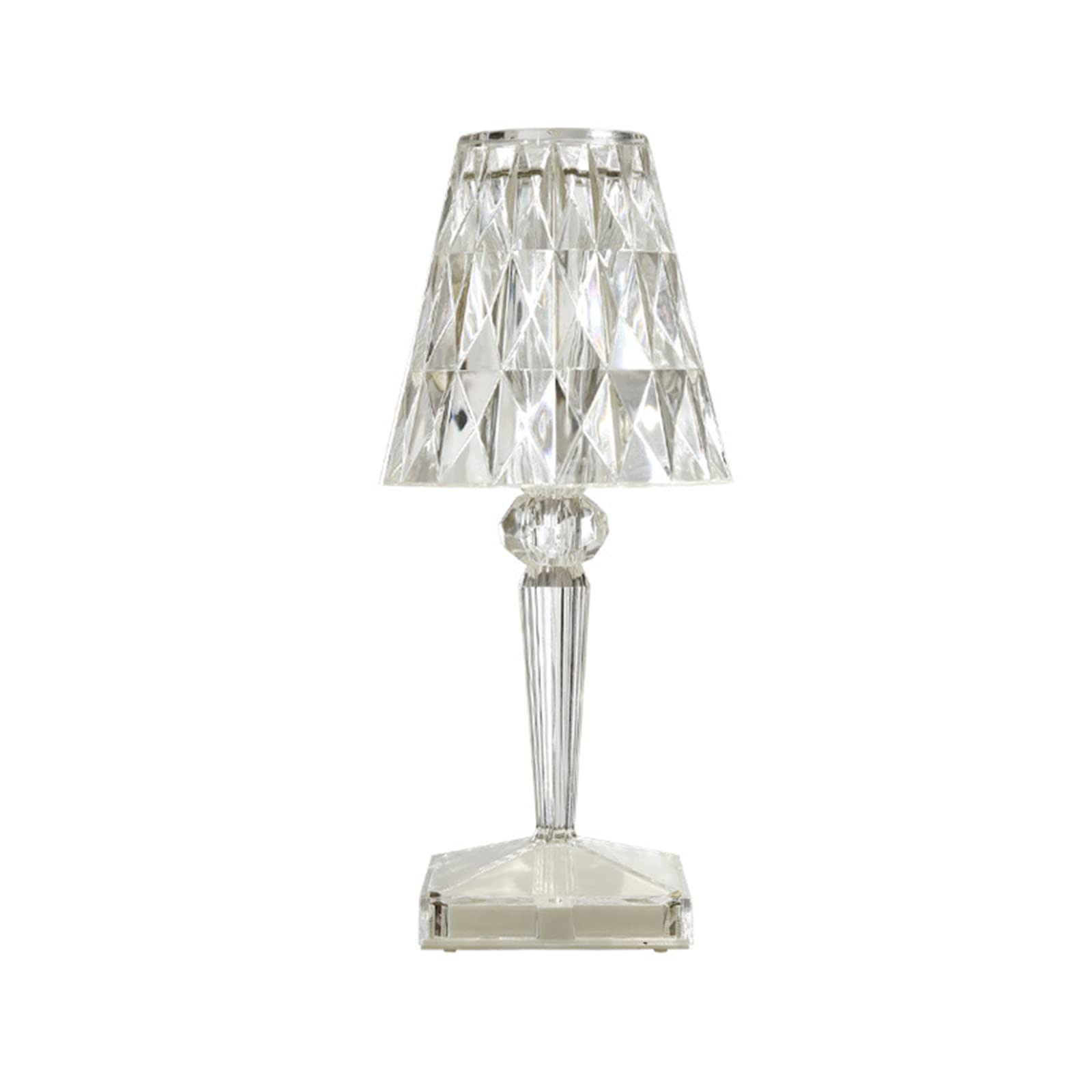 USB Diamond LED Desk Lamp - 3 Color Changing Acrylic Decoration Light, Crystal Table Lamp for Bedroom, Bar, Coffee Table | Night Light Gift for Home Office, Wedding & Party Decor Lighting