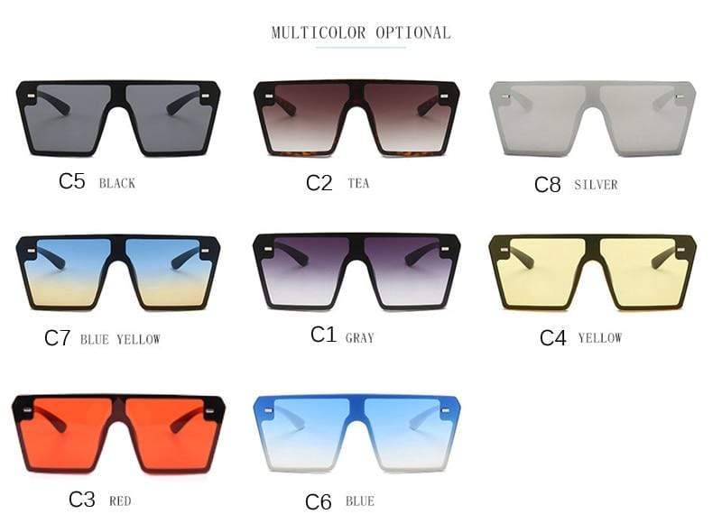 Oversized Square Sunglasses for Women - UV400 Protection & Mirror Lens - Stylish & Trendy for Beach, Driving, and Outdoor Activities