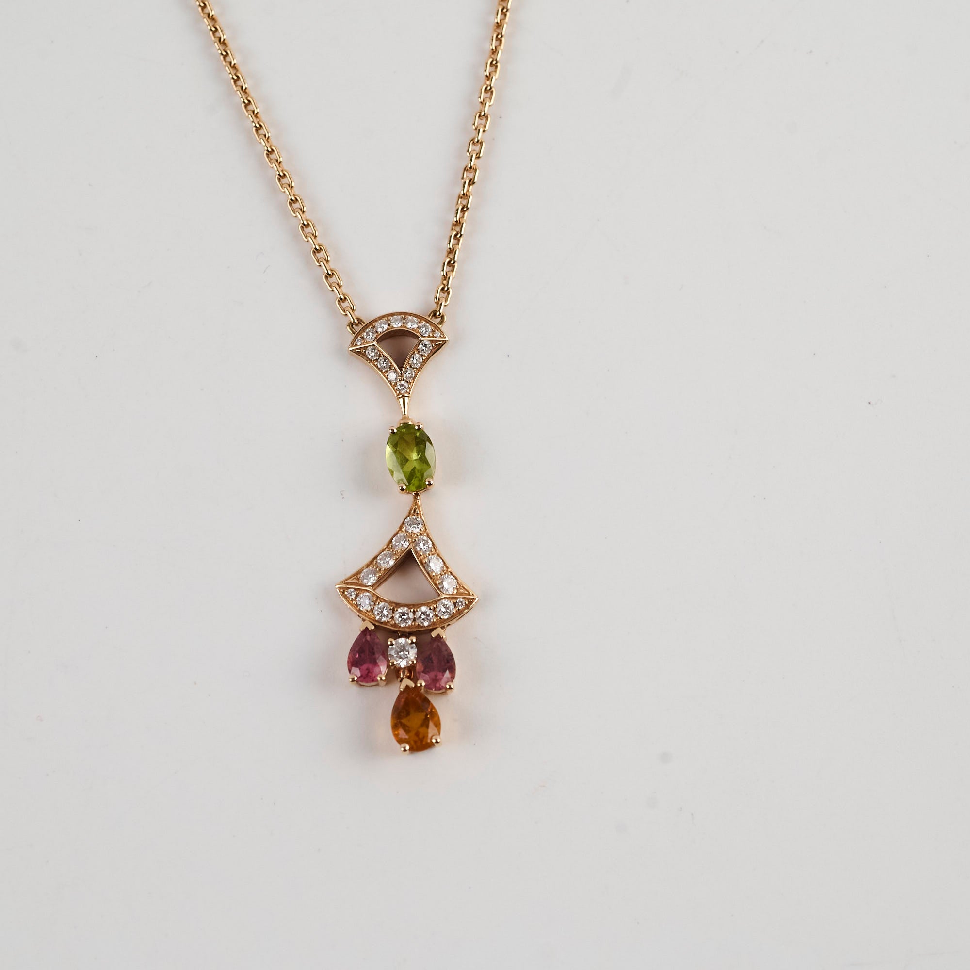 Bulgari Divas' Dream Necklace with Multicolor Gemstones - Elegant Jewelry for Women, Perfect for Parties, Weddings & Special Occasions