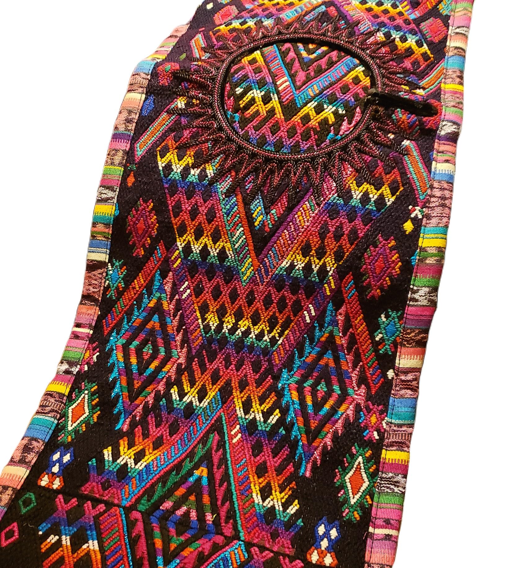 Vibrant Guatemalan Huipile Table Runner - Handwoven Cotton Textile for Dining Table Decor, Boho Home Accent, and Cultural Gift Idea