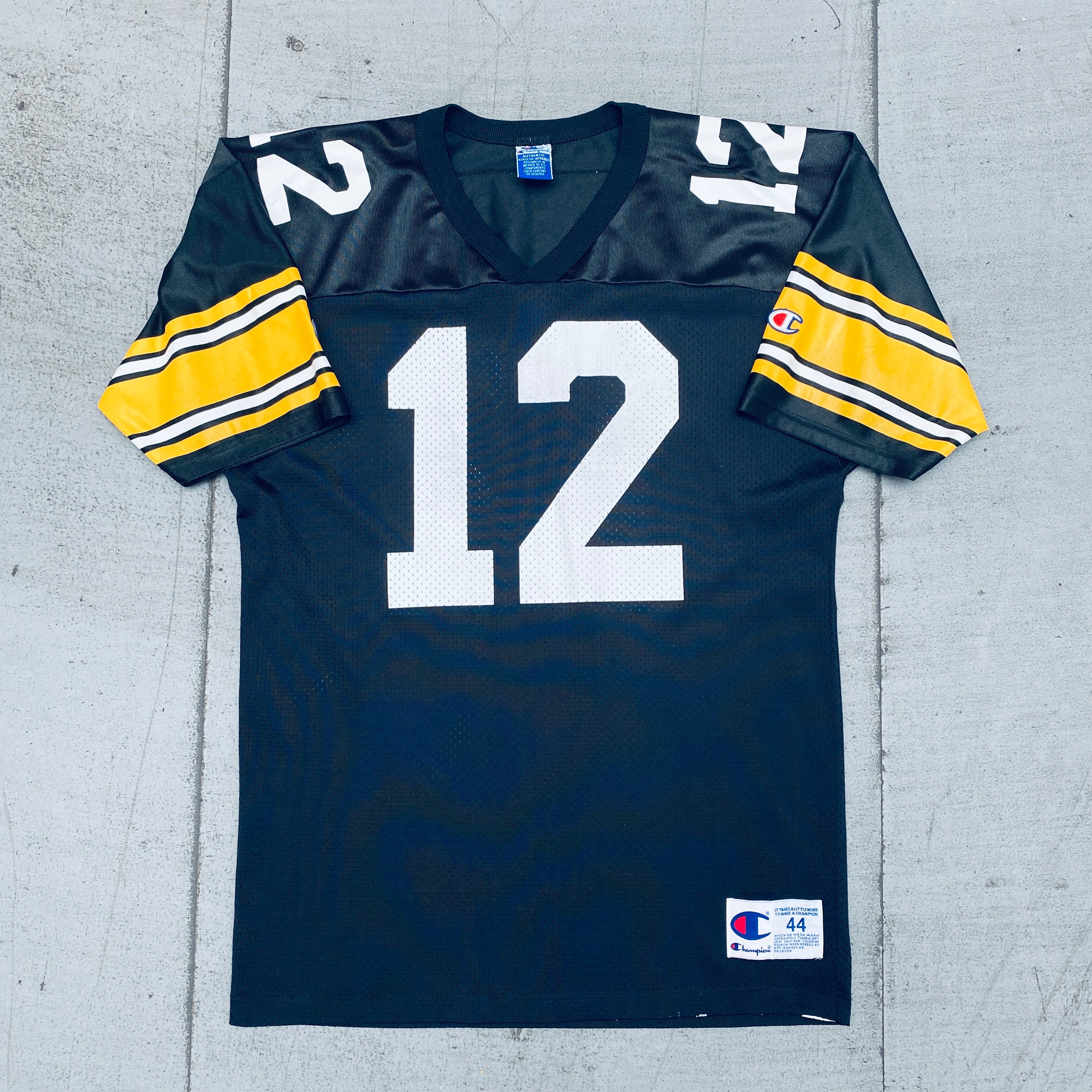 Pittsburgh Steelers Terry Bradshaw Vintage Champion Throwback Jersey for Men - Perfect for NFL Games, Tailgating & Fan Collections