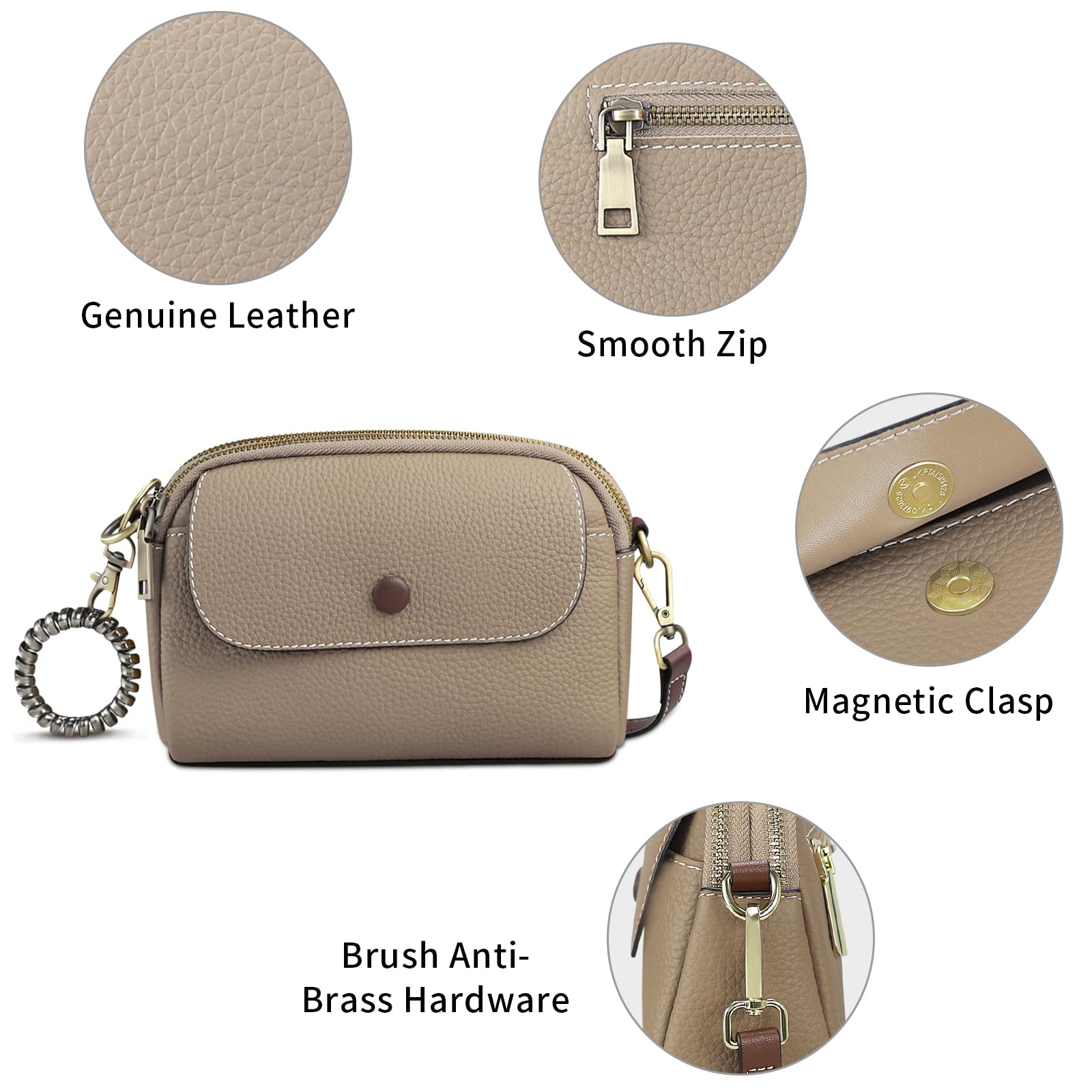 FUKUYIN Genuine Leather Crossbody Bags for Women - Small Hobo Purse Shoulder Handbag, Perfect for Travel, Shopping & Everyday Use