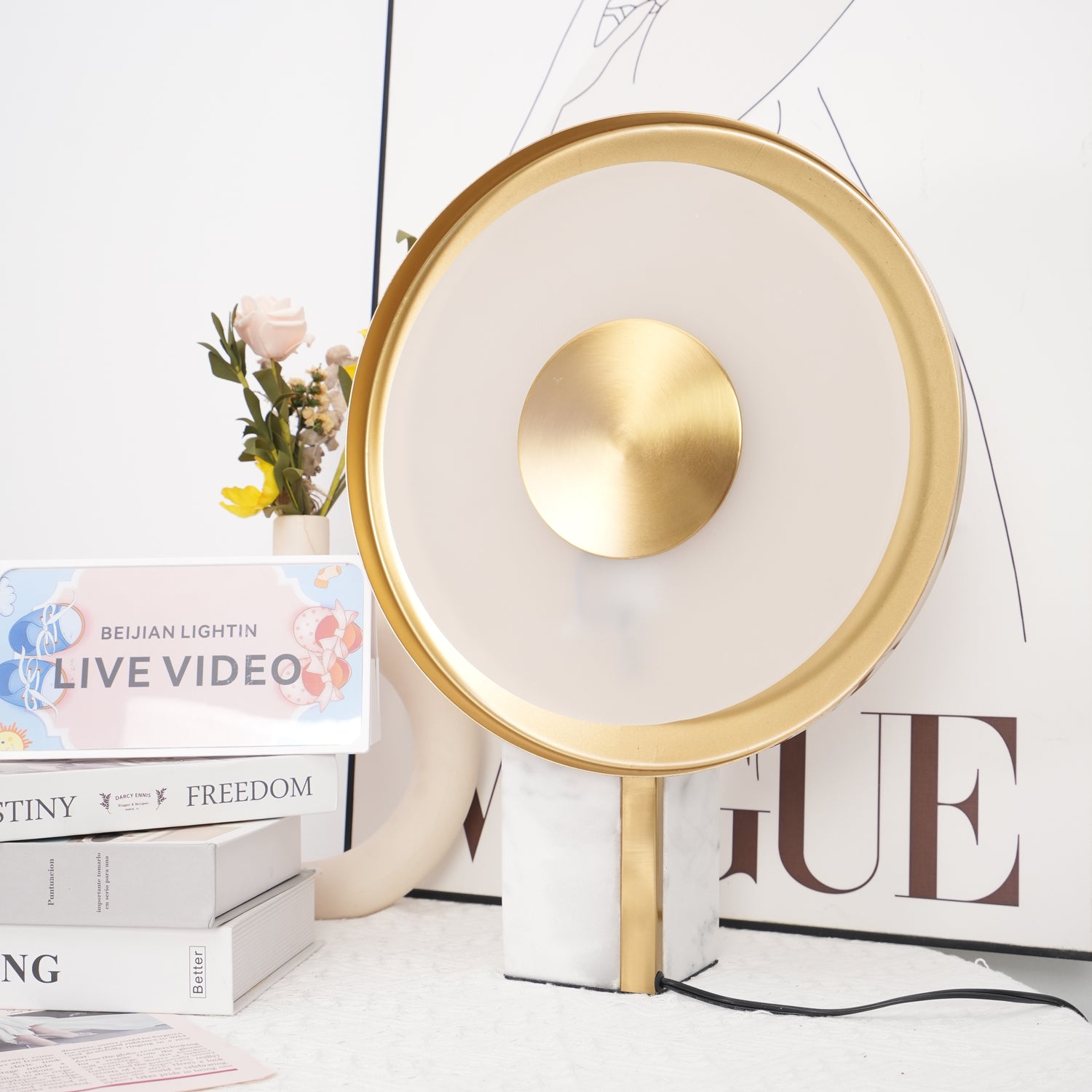 Roche Bobois Modern Table Lamp - Elegant LED Desk Light for Living Room, Bedroom & Office - Stylish Home Decor & Reading Light