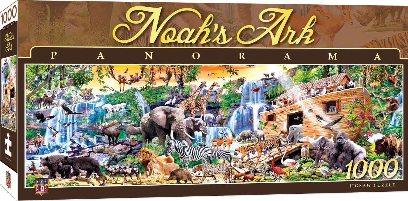 1000-Piece Noah's Ark Jigsaw Puzzle - 33 x 99 cm Masterpiece for Adults & Families - Perfect for Home Decor, Relaxation & Brain Teaser Activities