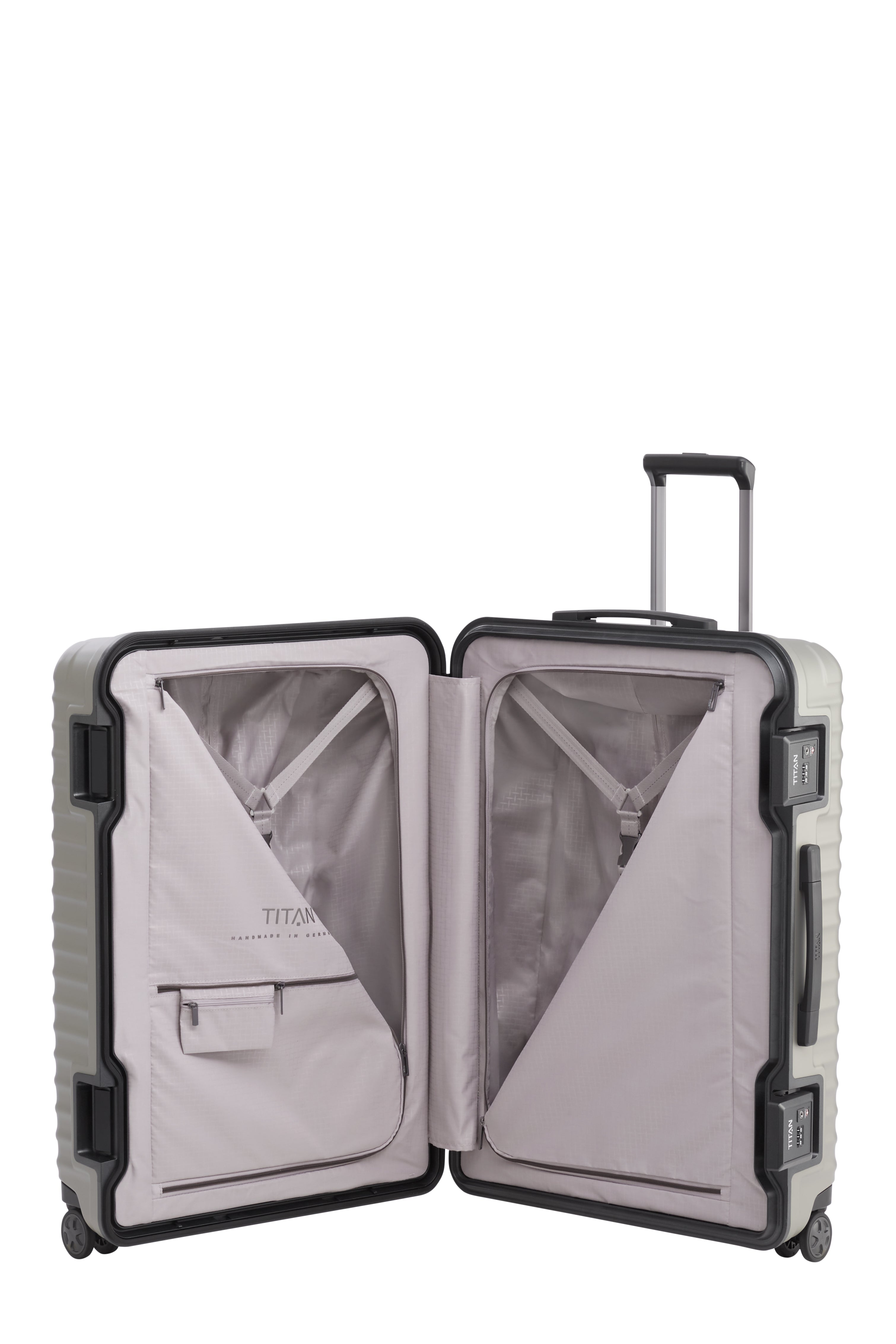 Titan LITRON Frame Trolley L Large Luggage - Heavy Duty Rolling Suitcase for Travel, Business & Airports | Durable Spinner Wheels & Expandable Design