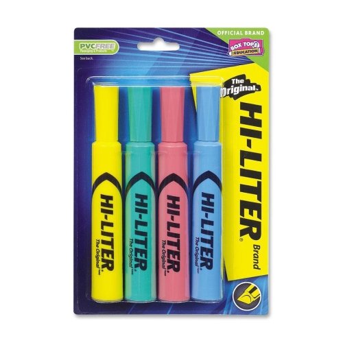 Avery Hi-Liter Desk Style Highlighters - 25-Pack, Chisel Tip, 4 Assorted Colors (Yellow, Pink, Blue, Green) - Perfect for Office, School, Note-Taking & Study Sessions
