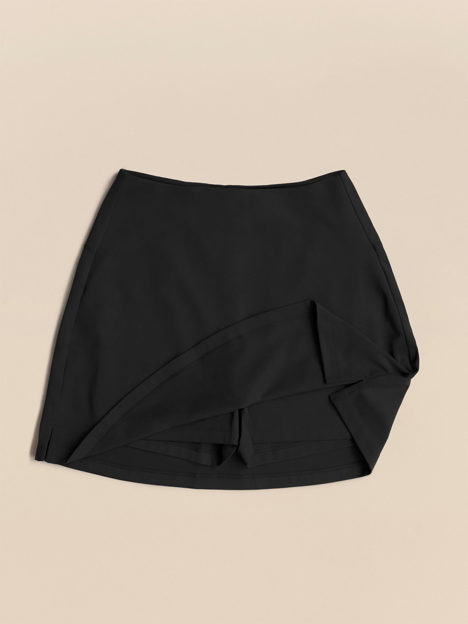Girlfriend Collective High Rise Skort - Black | Women's Athletic Skirt Shorts Hybrid for Running, Tennis & Yoga | Comfortable & Stylish Activewear