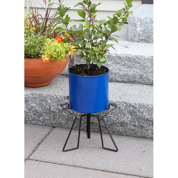 Florence Planter with Steel Patina Pot - Modern Indoor/Outdoor Flower Pot for Home Decor, Office, Garden & Patio