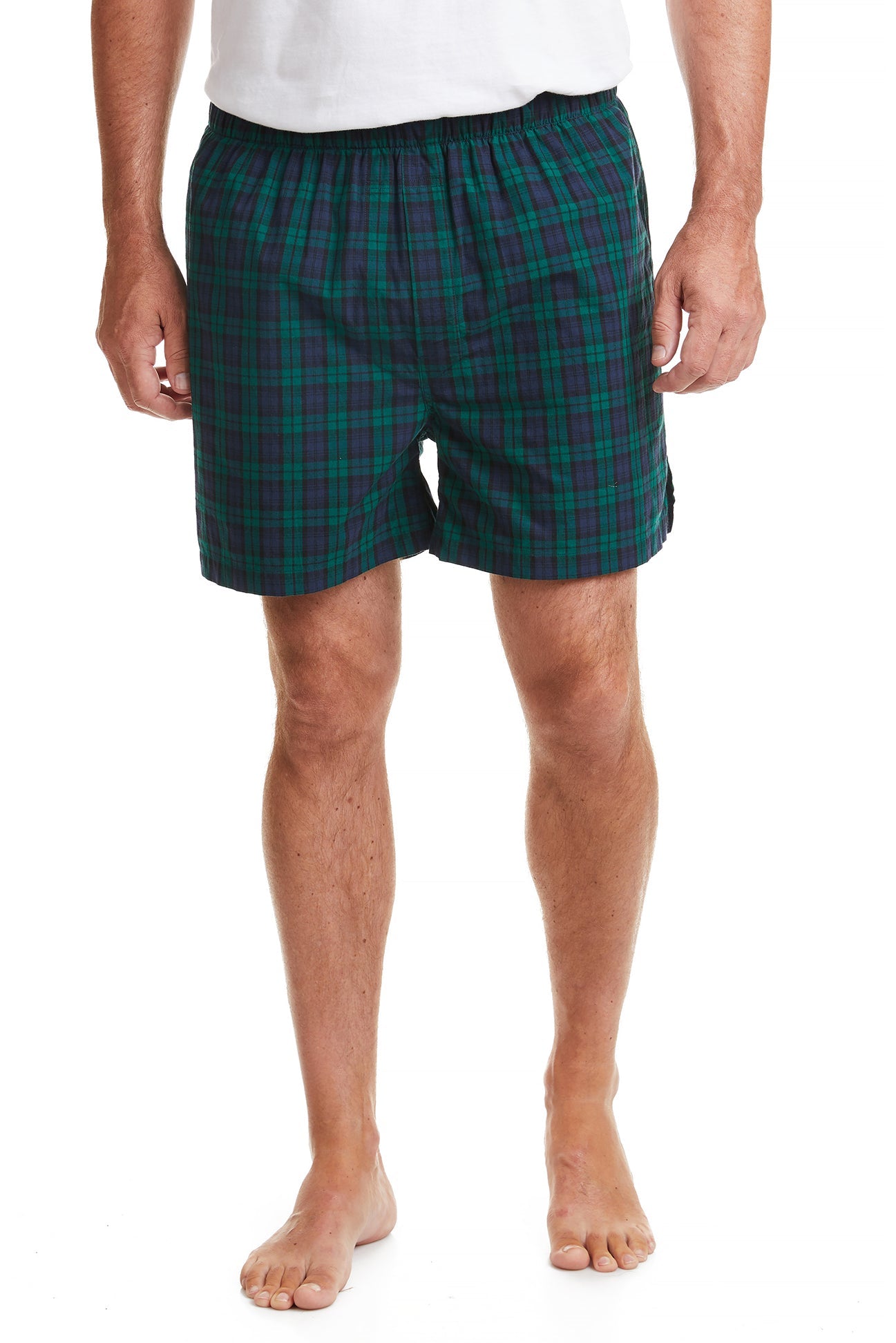 Barefoot Boxer Blackwatch Tartan Plaid Men's Underwear - Soft Comfortable Breathable for Lounge, Sleep & Everyday Wear