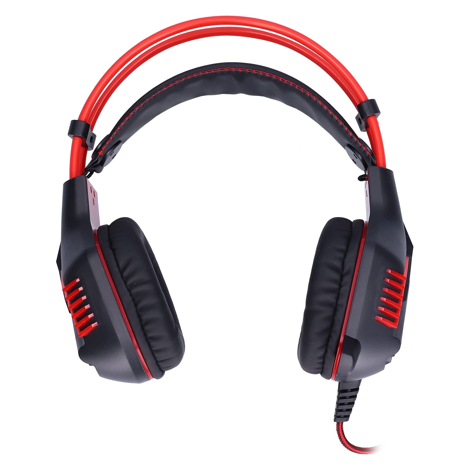 Best Wired Gaming Headset with Mic & LED Lights - Over-Ear Headphones with Type-C Jack, Adjustable Volume, PU Leather Cushion - Plug & Play for PC, Laptop, Tablet - Perfect for Esports, Streaming & Online Gaming