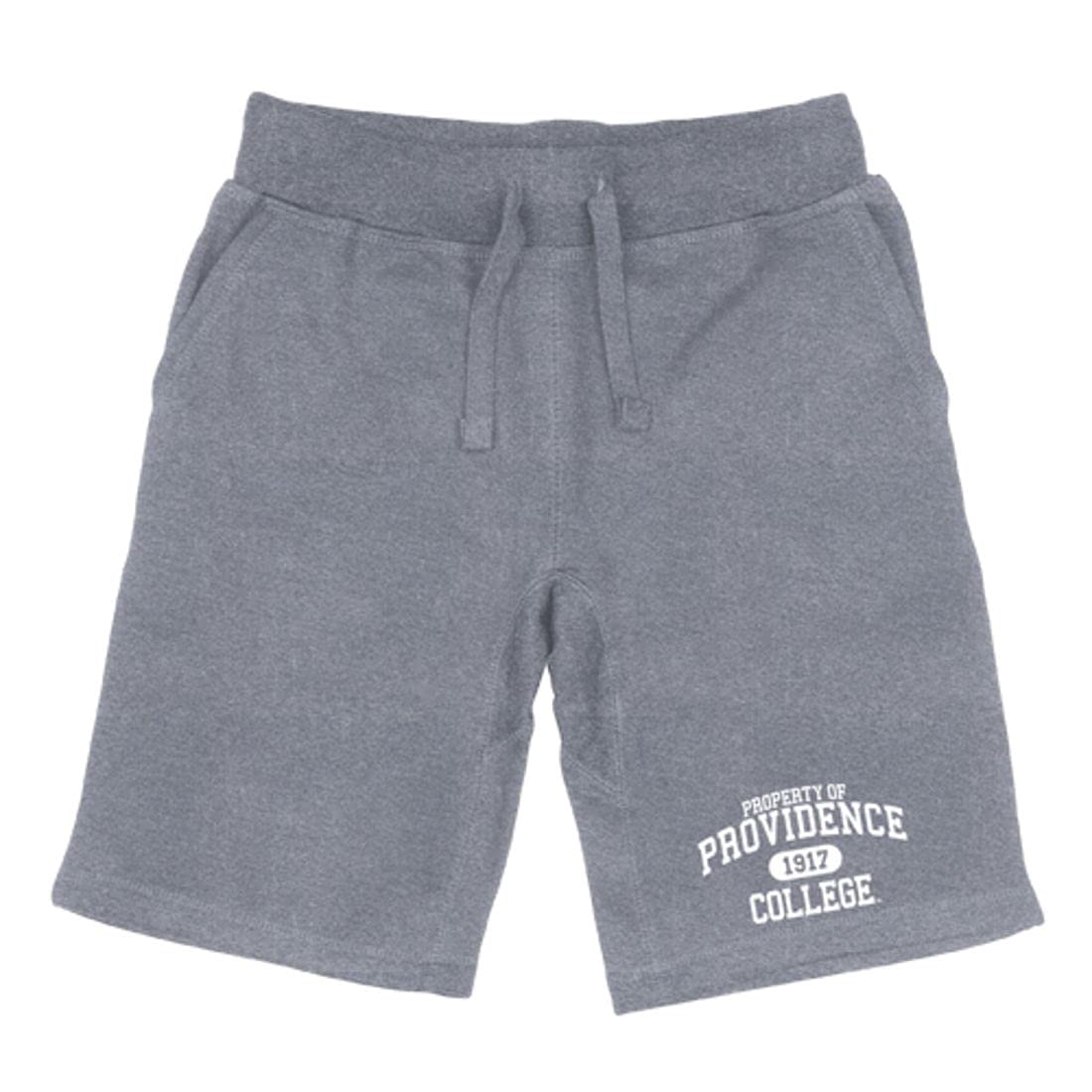 Providence College Friars Fleece Drawstring Shorts - Heather Charcoal - Comfortable Athletic Shorts for Men & Women - Perfect for Gym, Running, and Casual Wear
