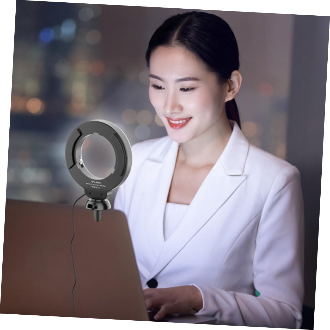 TINEASUR 3-in-1 LED Selfie Ring Light with Clip - Dimmable Webcam Light for Streaming, Video Calls & Makeup | Perfect for YouTube, TikTok & Zoom Meetings