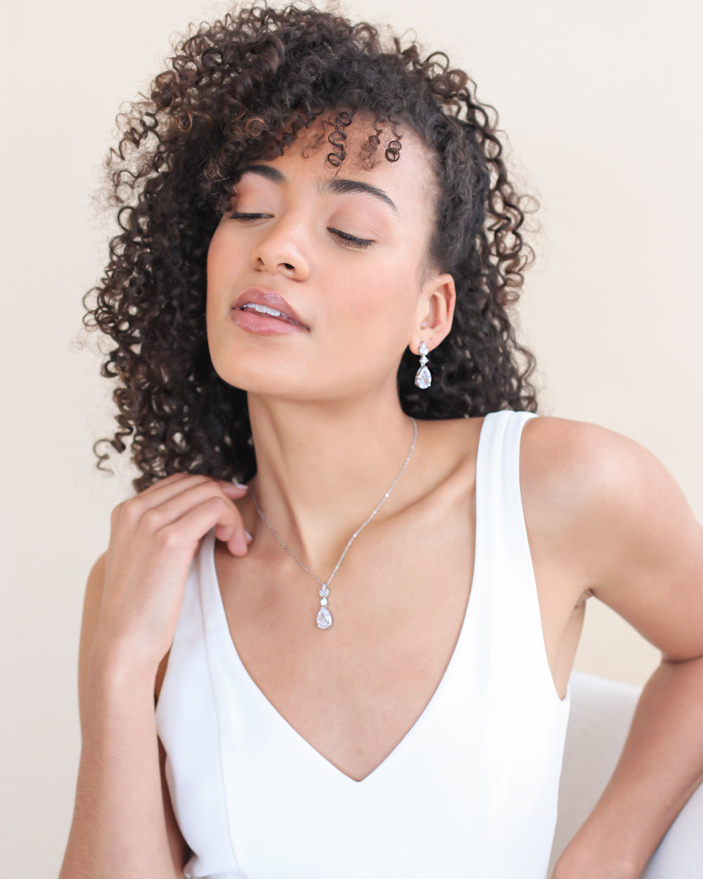 Candice CZ Jewelry Set - Elegant Cubic Zirconia Necklace & Earrings for Women | Perfect for Weddings, Parties & Special Occasions