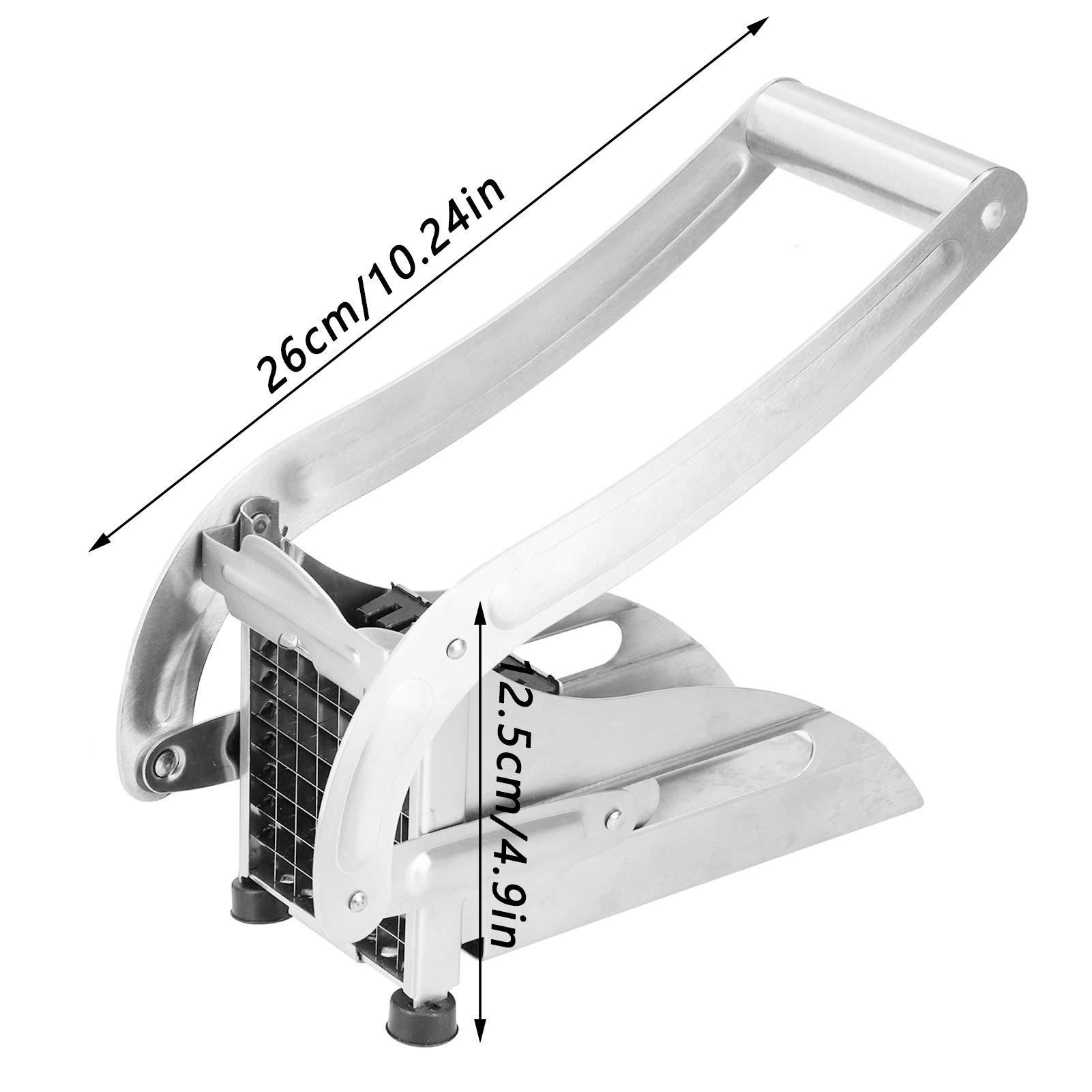 Stainless Steel Potato Cutter & French Fry Chopper - Heavy Duty Kitchen Tool for Perfect Potato Chips, Fries & Strips | Ideal for Home Cooking, Restaurants & Meal Prep