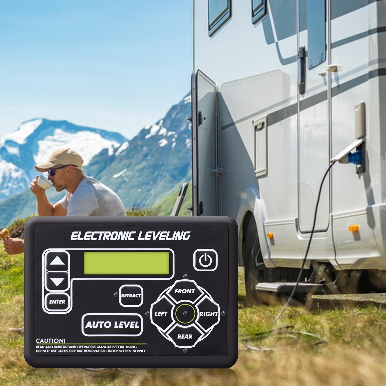 RV Leveling Touchpad - Auto-Leveling System for 5th Wheel & Travel Trailers | Compatible with Ground Control TT & Lippert Leveling Systems | Easy Camper & RV Setup for Camping & Road Trips