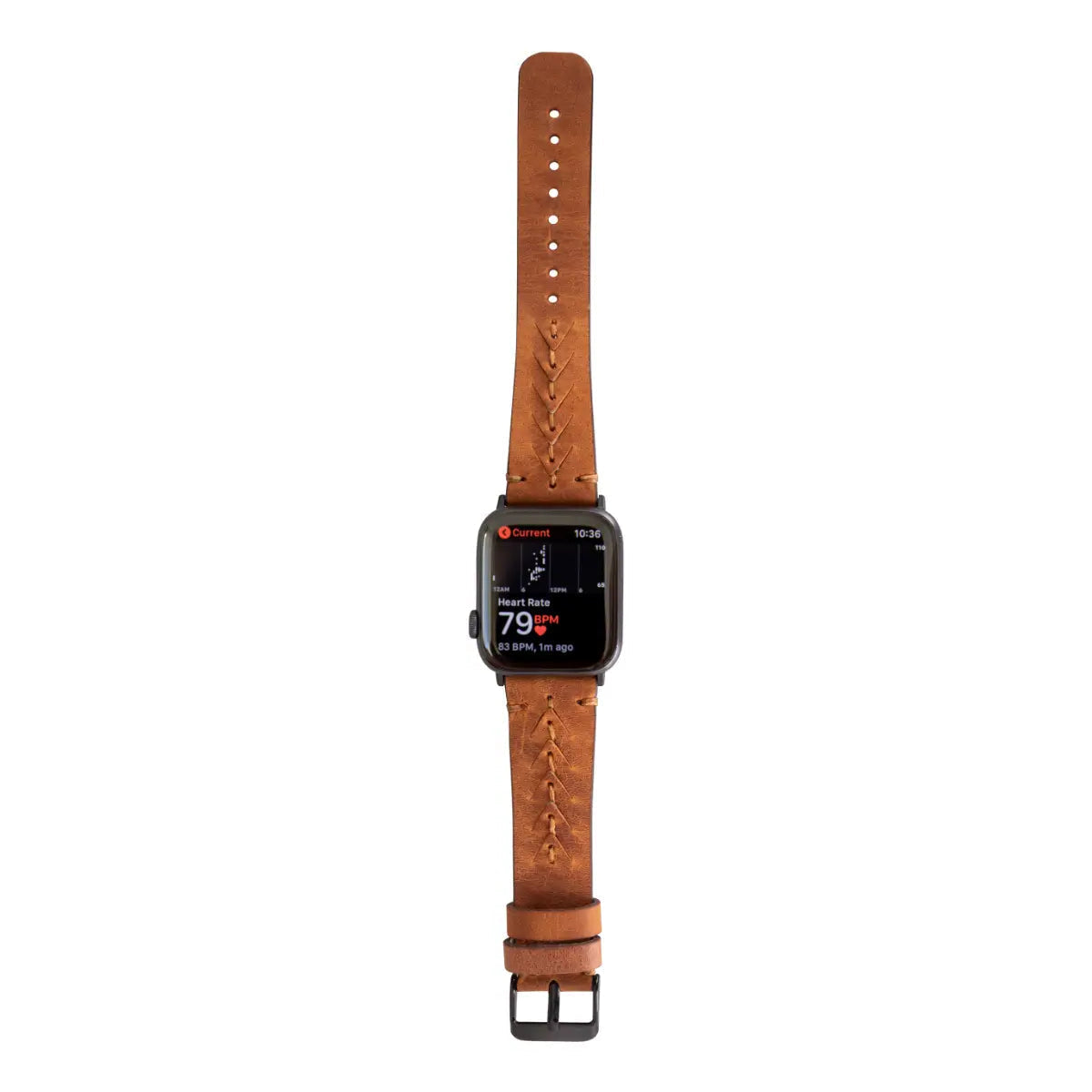 Premium Camel Brown Leather Sport Band for Apple Watch - Durable & Stylish Strap for Workouts & Everyday Use