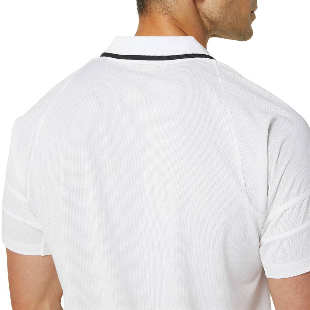 ASICS Men's Match Actibreeze Performance Polo Shirt - Breathable, Moisture-Wicking Tennis & Golf Shirt (Brilliant White) - Ideal for Sports & Casual Wear