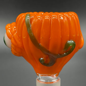 14mm Pumpkin Slide Glass Pipe - Handmade Smoking Accessory for Herbal Use | Perfect for Relaxation & Social Gatherings