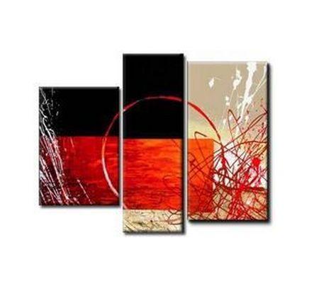 3 Piece Abstract Canvas Wall Art - Modern Simple Painting for Bedroom & Living Room Decor - Perfect for Home, Office & Gift Giving