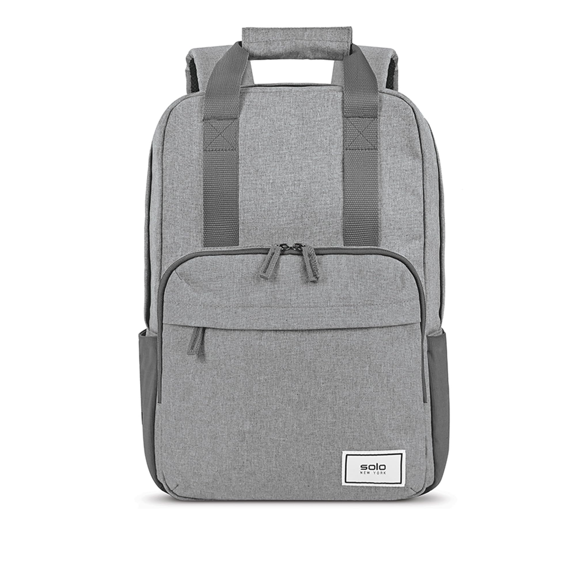 Solo New York Re:Claim Laptop Backpack - Water-Resistant 15.6 Inch Business Backpack for Men & Women, Grey - Perfect for Work, Travel & College Commute