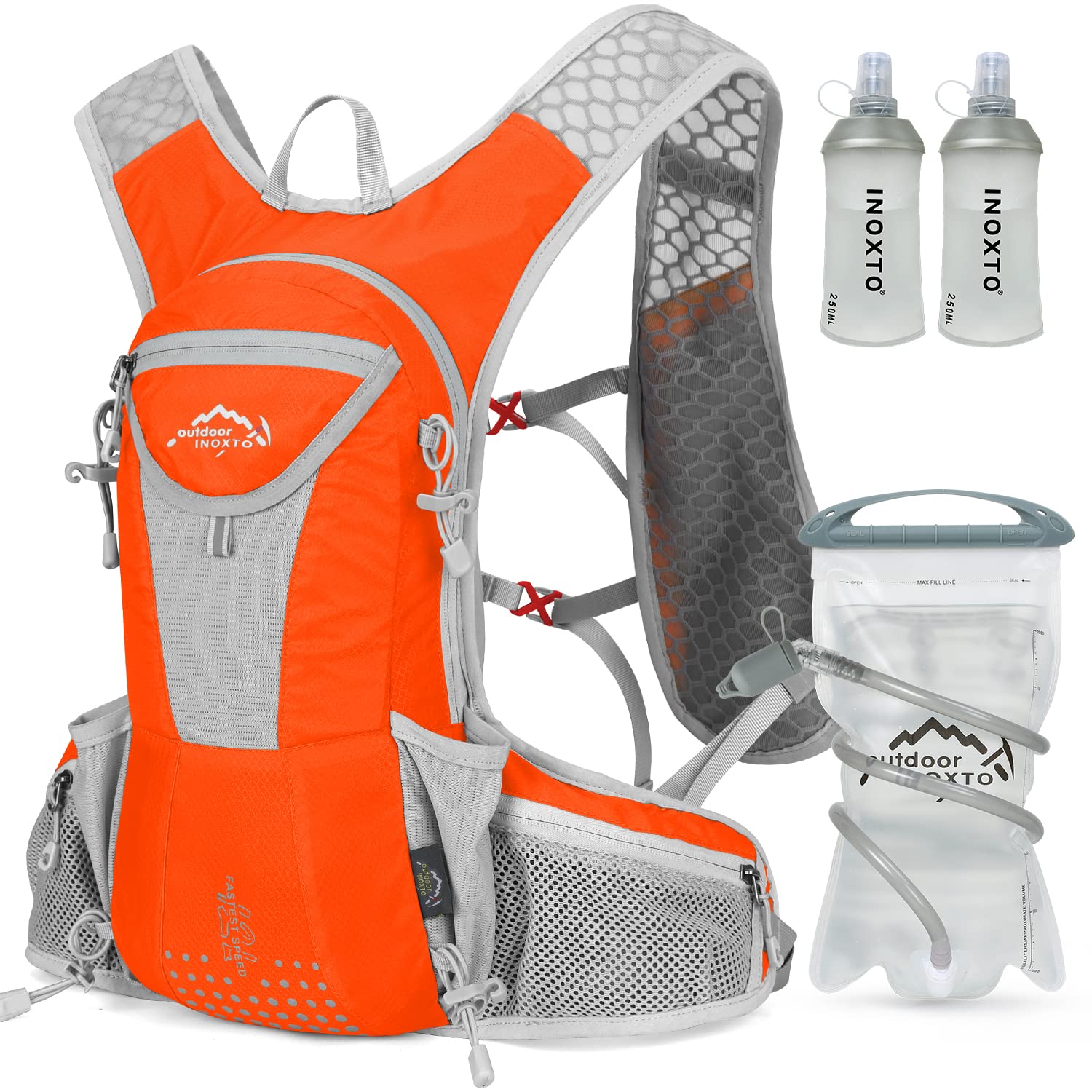 Lightweight Hydration Pack Backpack with 2L Leakproof Bladder - Running & Hiking Water Vest for Men & Women - Perfect for Outdoor Activities, Trail Running, Cycling & Camping