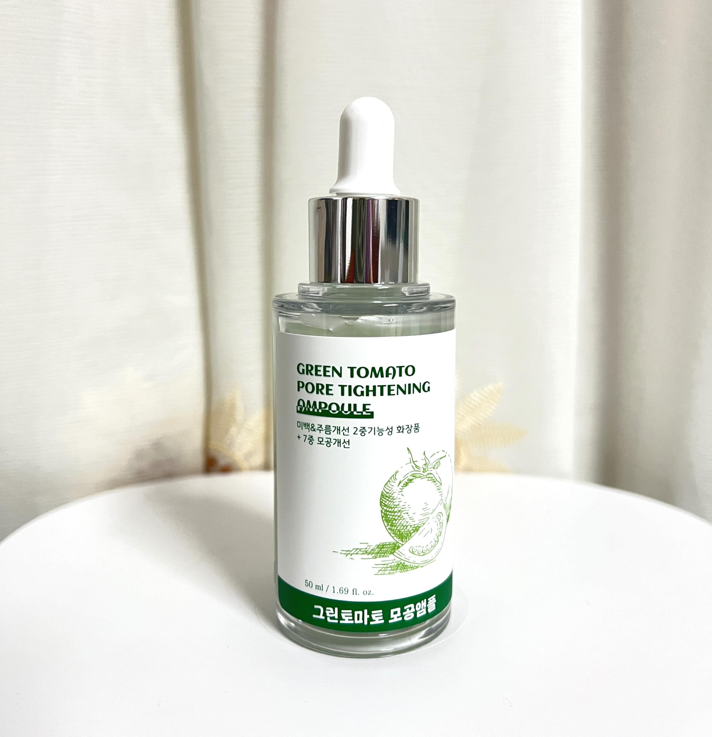 Korean Skincare Green Tomato Pore Care Ampoule 50ml - Hydrating Face Moisturizer & Pore Minimizing Serum for Clear Skin | Daily Skincare Routine & Acne-Prone Skin Solution
