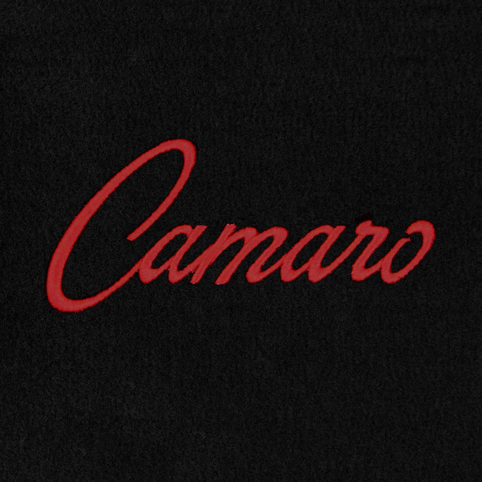Premium Custom-Fit Carpet Floor Mats for 1967-1969 Chevy Camaro - 2-Piece Front Set with Red Camaro Logo & Black Luxury Carpet | Perfect Protection & Style for Classic Car Enthusiasts