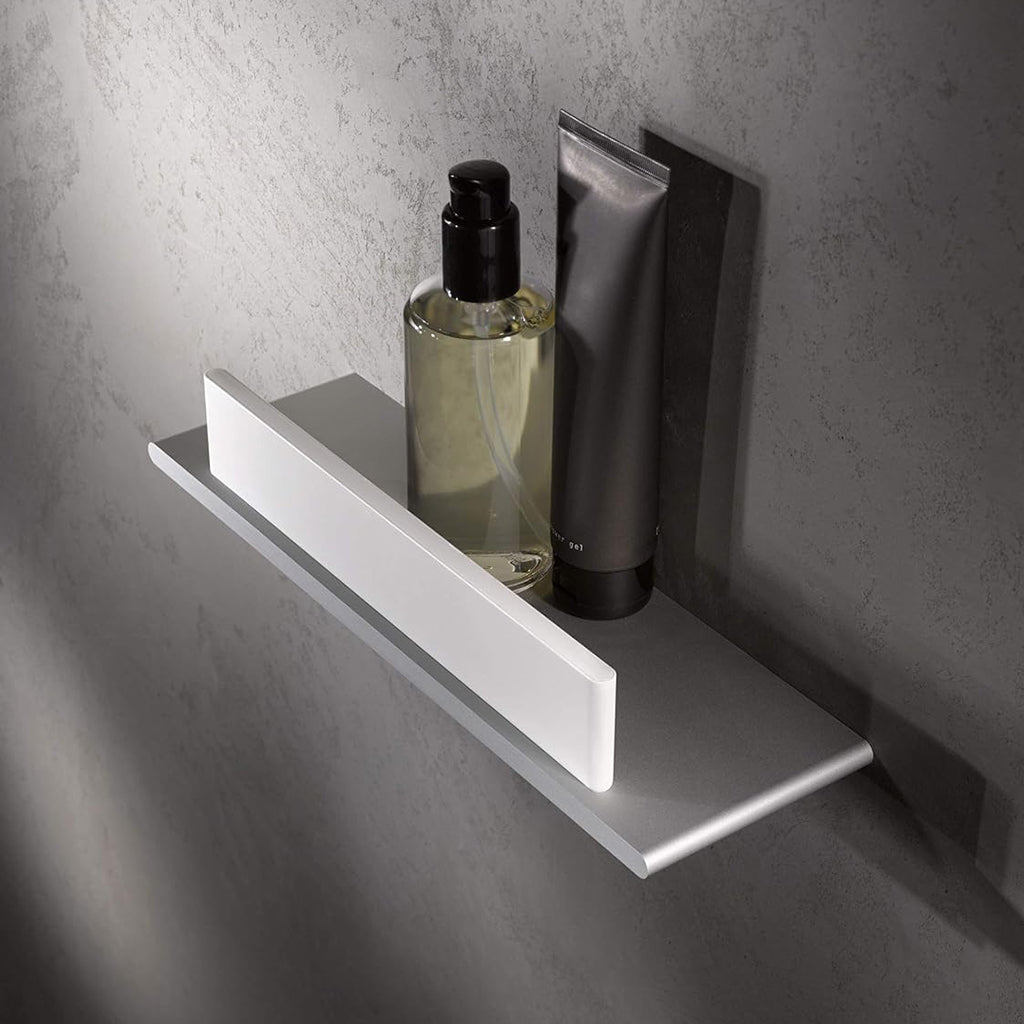 400 Series Shower Shelf - Wall Mounted Aluminum Bathroom Organizer (13 Inch, White) - Perfect for Bathroom Storage, Shampoo & Soap Holder, Space Saving Solution