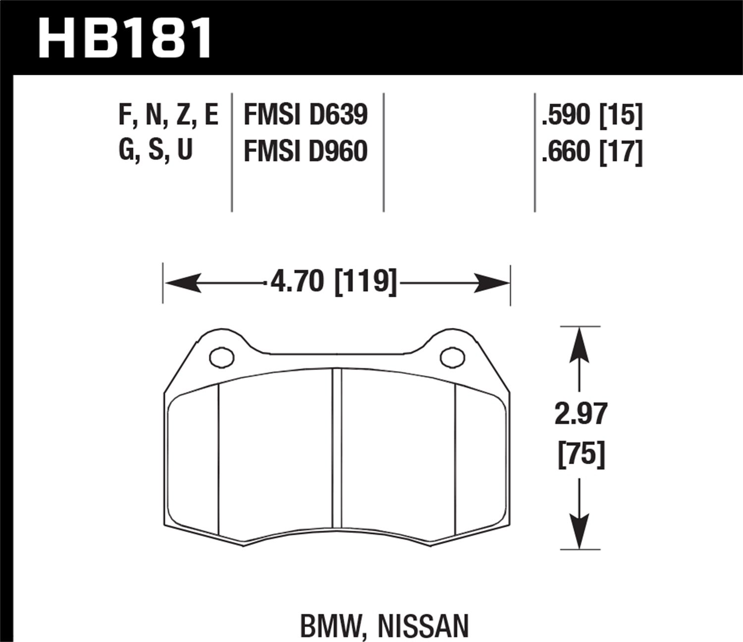 HB181G.590 DTC-60 High Performance Motorsport Brake Pads - Ideal for Track Racing, Drifting & High-Speed Driving