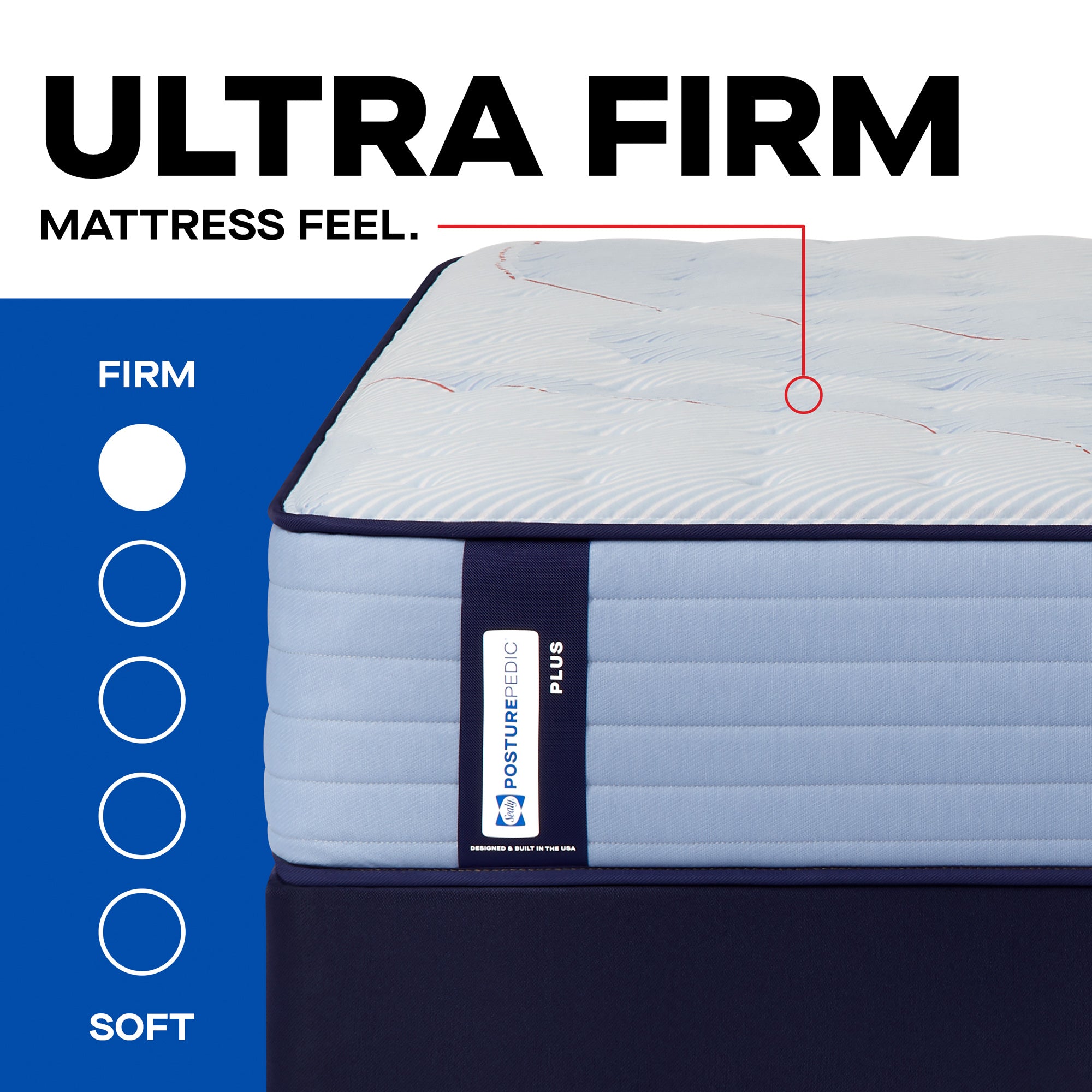 Sealy Posturepedic Plus Hagerstown Ultra Firm Tight Top Mattress - Queen Size Orthopedic Support for Back Pain Relief | Perfect for Side Sleepers & Pressure Point Relief | Bedroom, Guest Room, Dorm Essentials