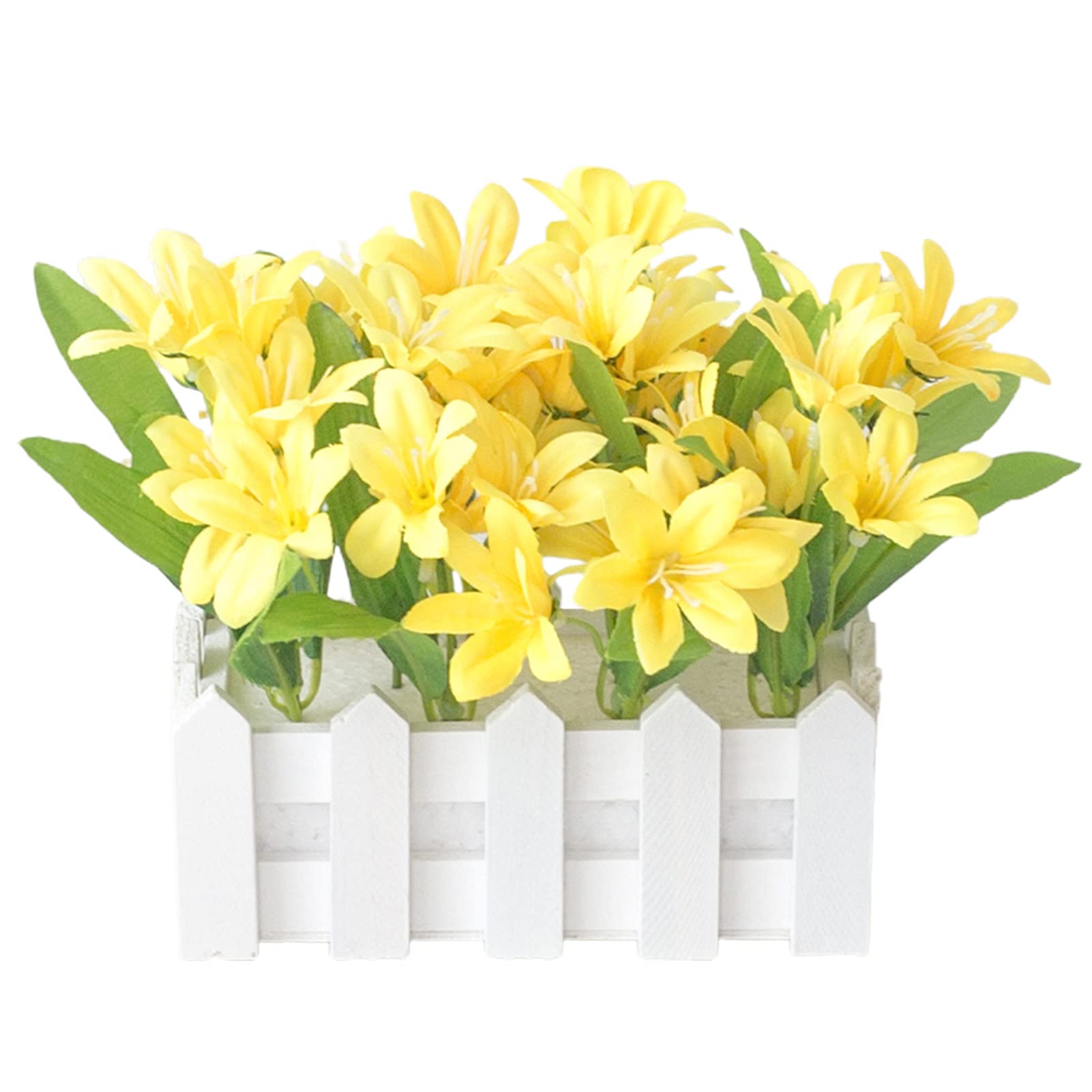 Artificial Lily Flower Pot - Fade-Less Simulation Bonsai with Vitality, No Withering Desktop Decor for Home & Office