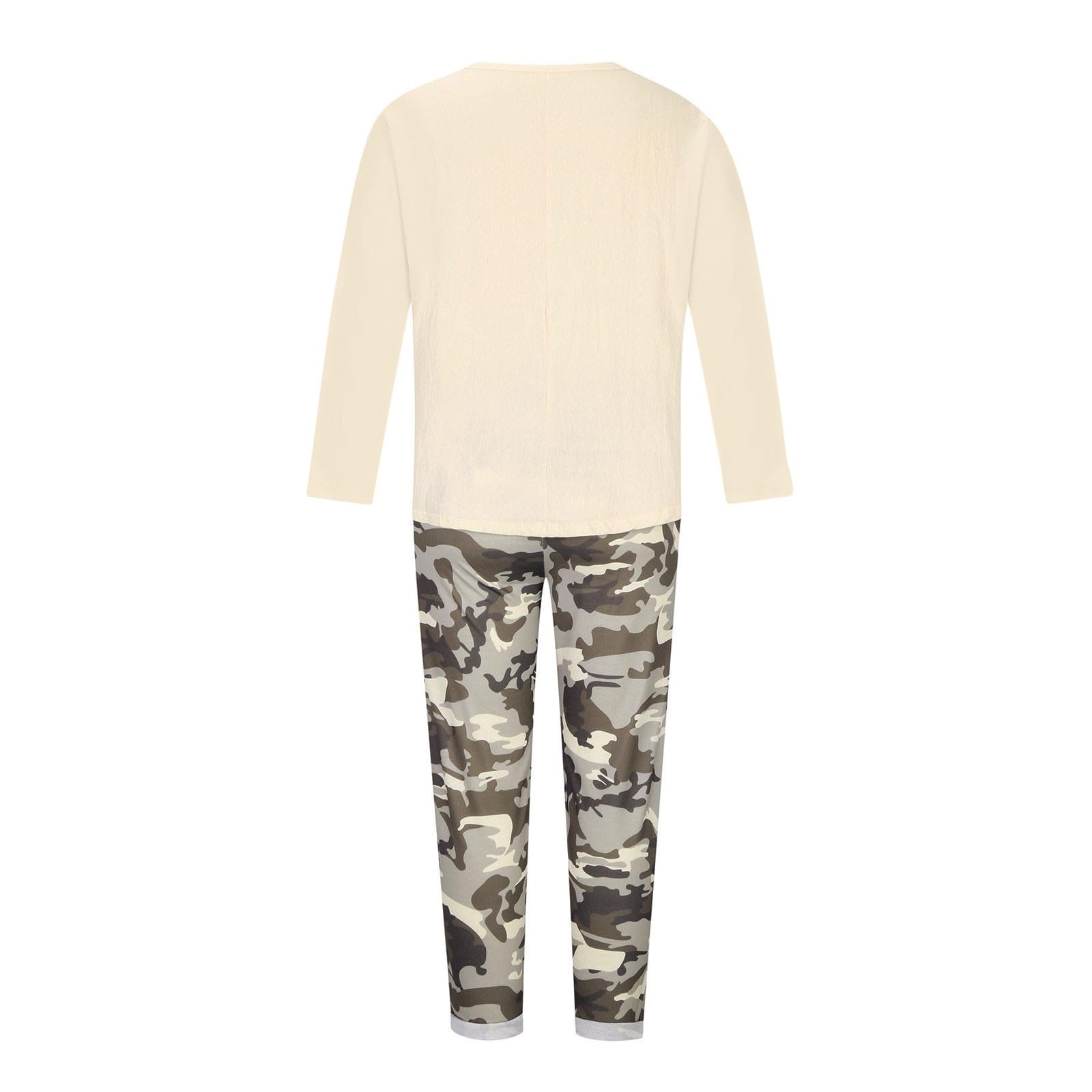 Women's Linen Outfit Set - 2 Piece Linen Shirt & Wide Leg Pants for Fall | Comfortable Maternity Pajama & Sweatpant Sets | Casual Blouse & Pant Outfits for Women | Perfect for Home, Office & Weekend Wear