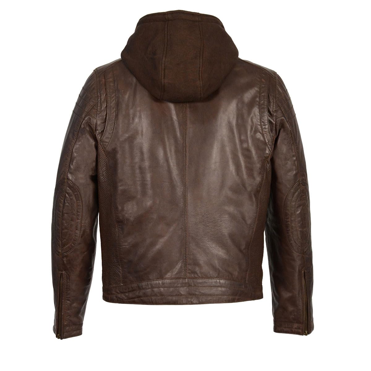 **Milwaukee Leather Men's Anthracite Fashion Casual Leather Jacket with Removable Hood - SFM1845 | Stylish & Comfortable for Everyday Wear, Motorcycle Riding & Outdoor Adventures**