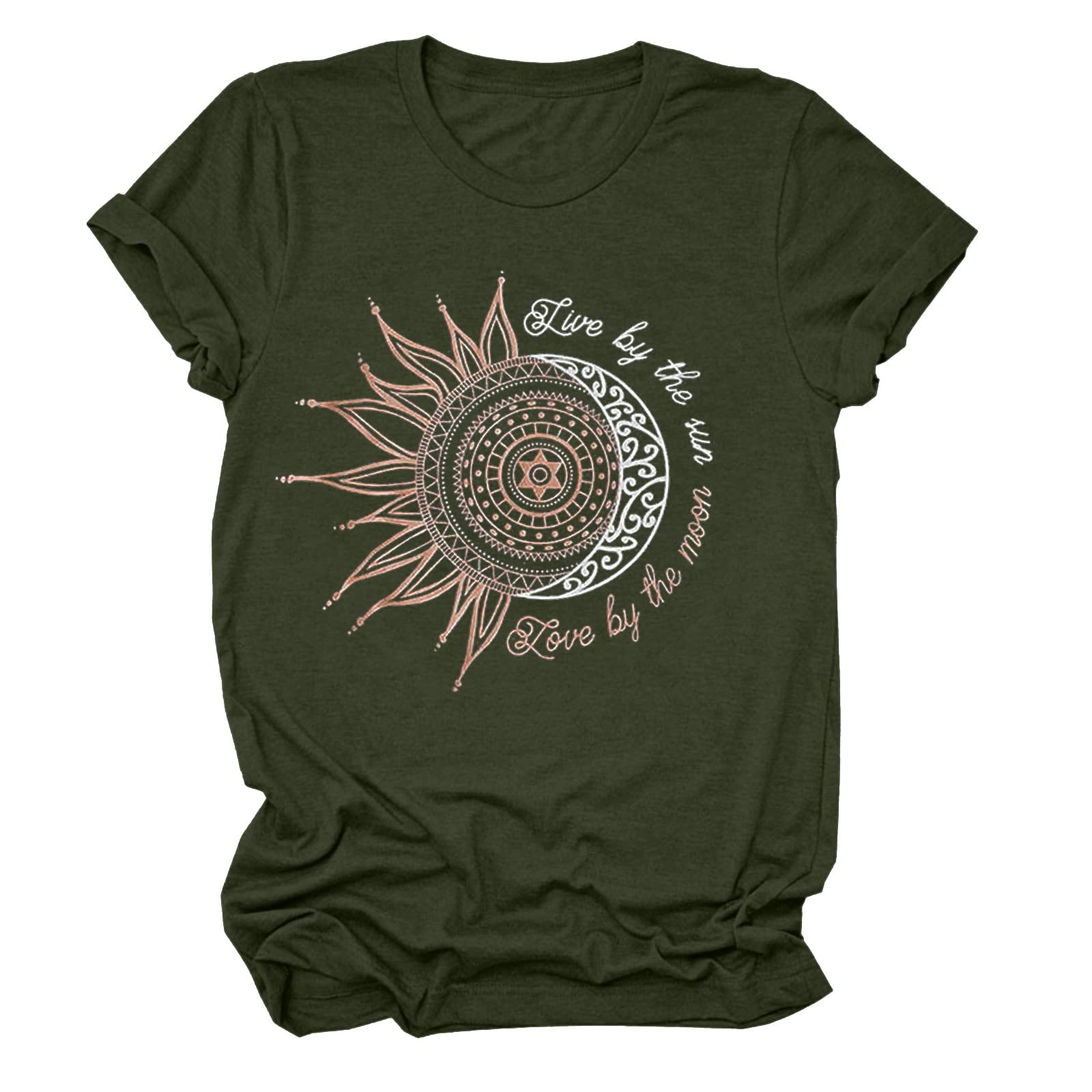Women's Floral Printed Short Sleeve Crewneck T-Shirt - Retro Loose Fit Summer Top - Casual Wear, Beach Outings & Everyday Fashion