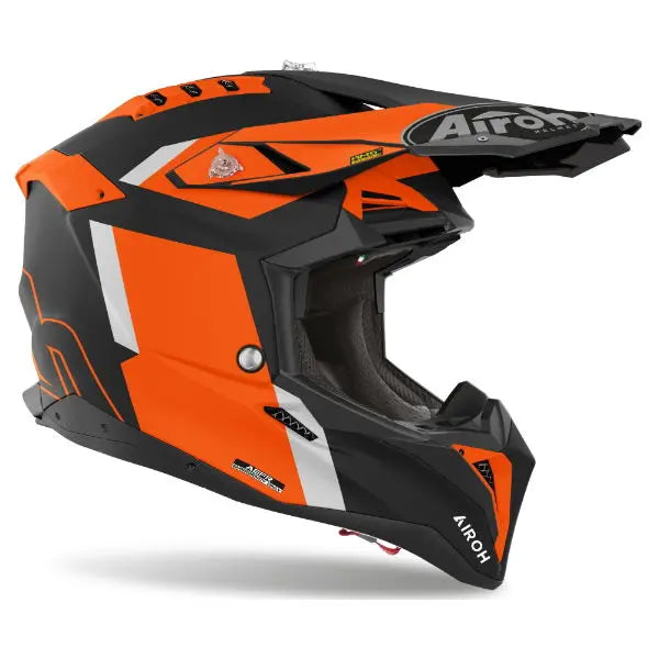 Airoh Aviator 3 Motorcycle Helmet - Matt Orange - DOT & ECE Certified - Lightweight & Comfortable for Street & Racing - Perfect for Urban Commuting & Track Days