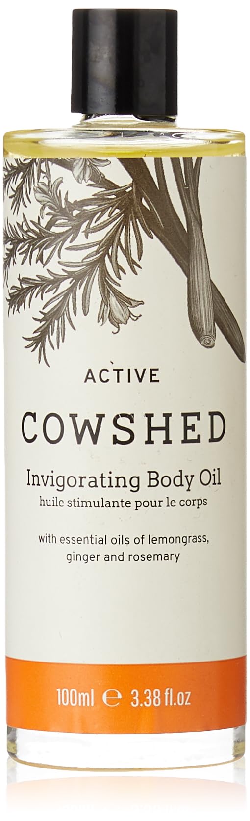 Cowshed Active Invigorating Bath & Body Oil - 100ml | Hydrating & Energizing Aromatherapy for Relaxation & Self-Care | Perfect for Spa Nights & Stress Relief