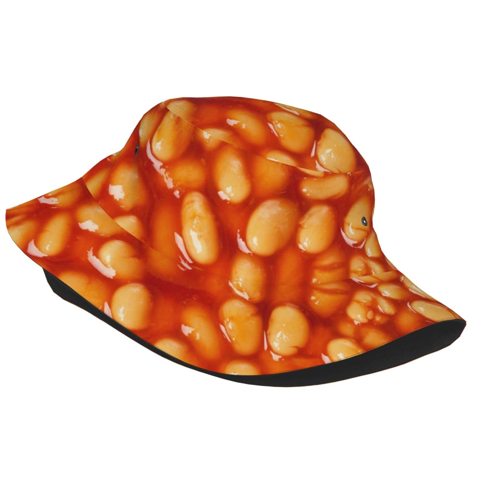 Funny Food Print Bucket Hat for Men & Boys - Lightweight Summer Fisherman Cap for Travel, Beach, Outdoor Activities | Casual Sun Hat for Picnics, Hiking, and Fishing