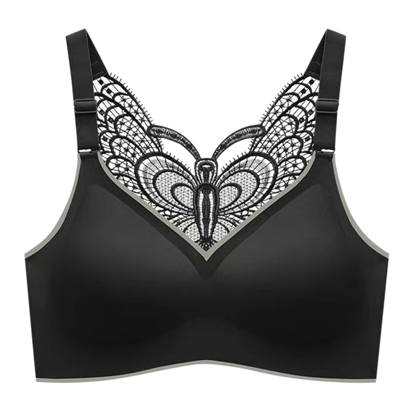 Wireless Strapless Bra for Women - Large Size Butterfly Beauty Back Wrap, Latex No Steel Ring, Comfortable & Supportive - Perfect for Summer, Weddings, and Everyday Wear