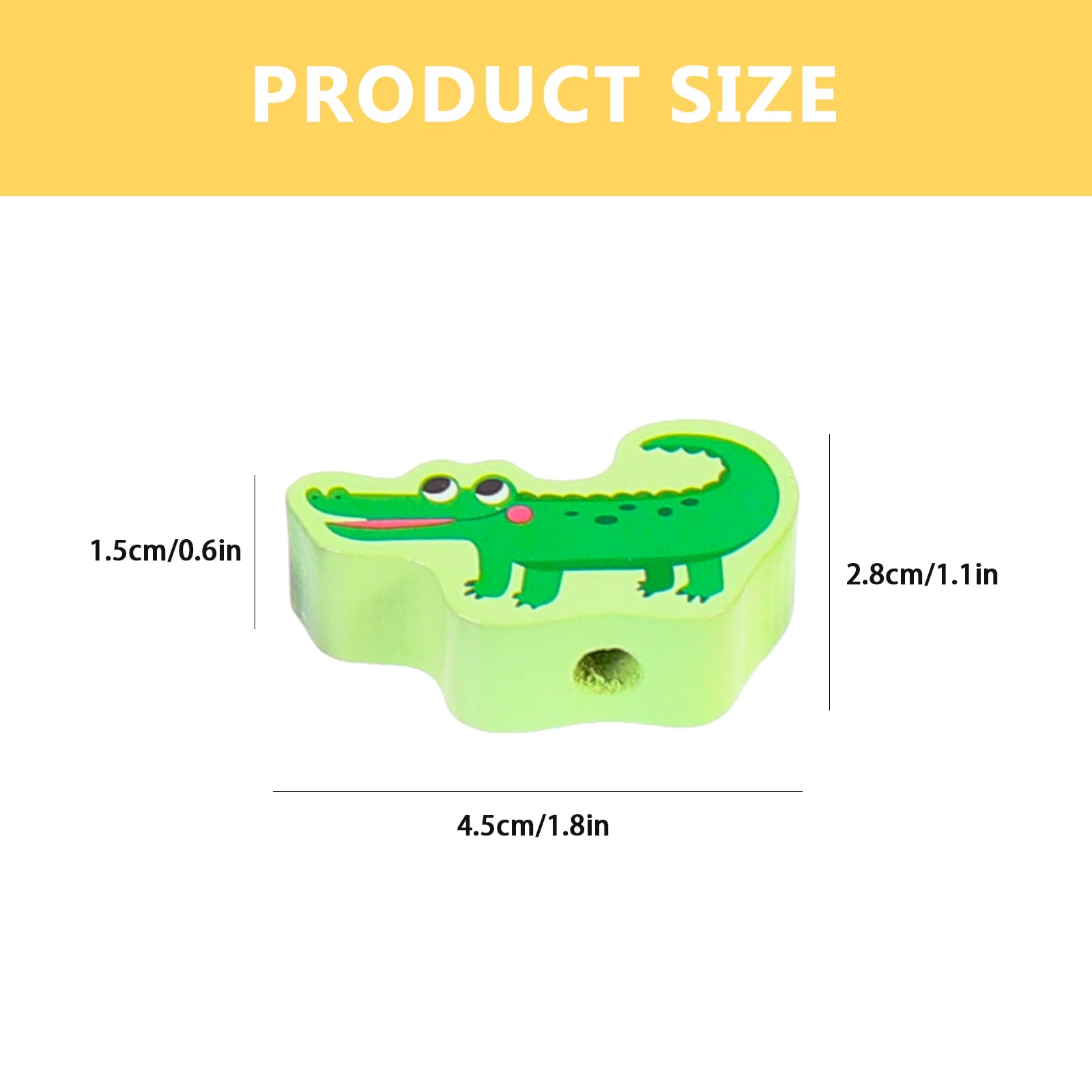 Montessori Wooden Animal Beads Threading Toy Set - Educational Toddler Beading Activity for Fine Motor Skills Development | Perfect for Preschool Learning, Daycare Centers & Home Playtime