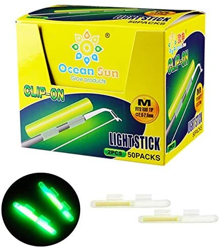 100pcs Green Fluorescent Fishing Glow Sticks for Night Fishing - 1.5x1.9mm Rod Tip Lights, Glow in the Dark Floats for Enhanced Visibility in Low Light Conditions - Perfect for Night Fishing, Kayak Fishing, and Camping Adventures
