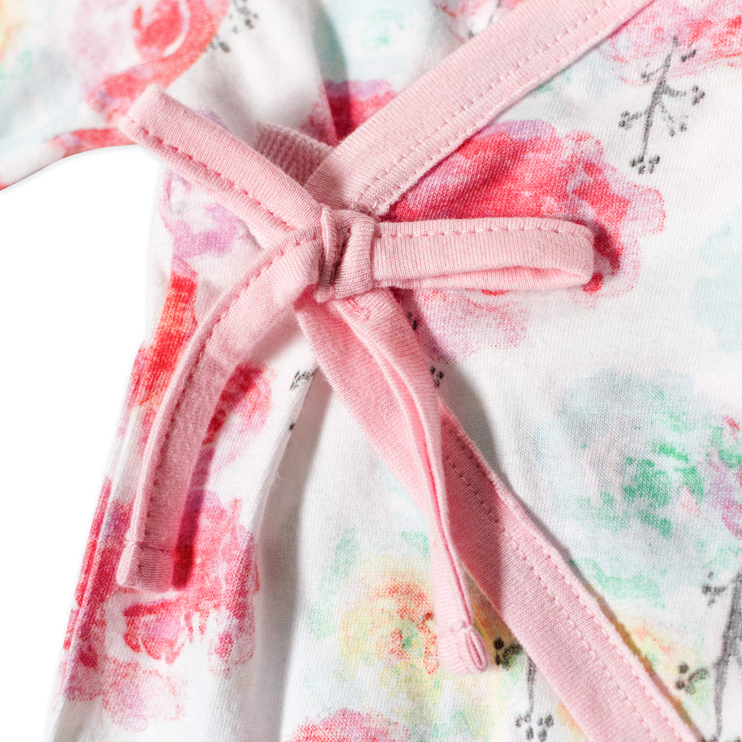 HonestBaby Unisex Baby Kimono Coverall - 100% Organic Cotton, Soft & Breathable for Newborns & Infants - Perfect for Sleepwear, Playtime & Everyday Comfort